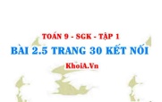 Bài 2.5 trang 30 Toán 9 Kết nối tri thức Tập 1